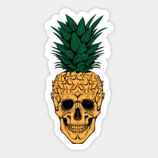 Pineapple skull Sticker